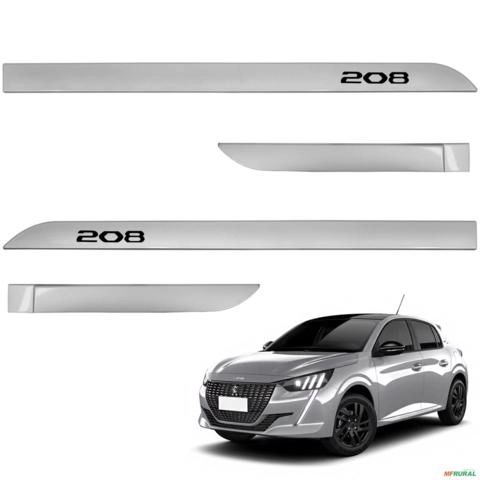 Jogo de Friso Lateral Peugeot 208 2013 A 2025 Cinza Artense Imagem Jogo de Friso Lateral Peugeot 208 2013 A 2025 Cinza Artense