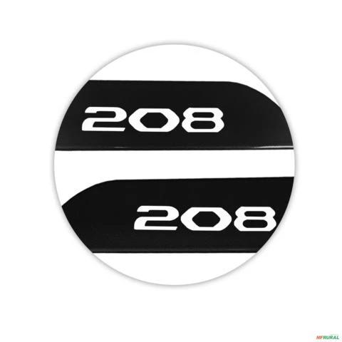 Jogo de Friso Lateral Peugeot 208 2013 A 2024 Preto Perla Negra