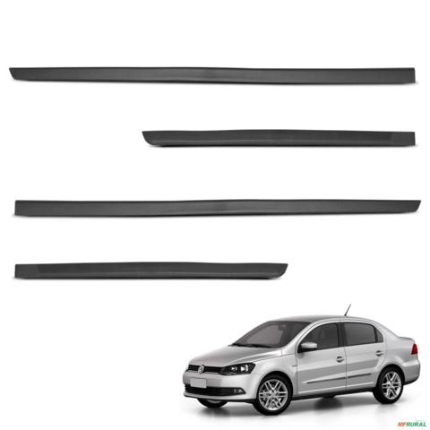 Jogo de Friso Lateral Gol Voyage Fox 2013 a 2023 Preto Modelo Original Imagem Jogo de Friso Lateral Gol Voyage Fox 2013 a 2023 Preto Modelo Original