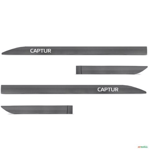 Jogo de Friso Lateral Captur 2017 A 2024 Cinza Cassiopee Imagem Jogo de Friso Lateral Captur 2017 A 2024 Cinza Cassiopee