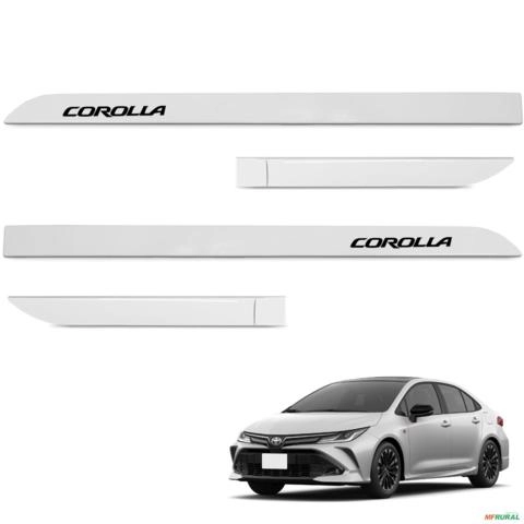 Jogo de Friso Lateral Corolla 2015 A 2025 Branco Lunar Perolizado Imagem Jogo de Friso Lateral Corolla 2015 A 2025 Branco Lunar Perolizado