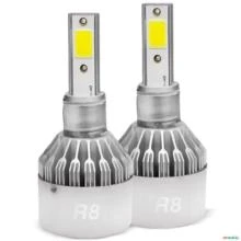 Kit Lâmpada de Led H3 6500k R8 3000 Lumens 50w