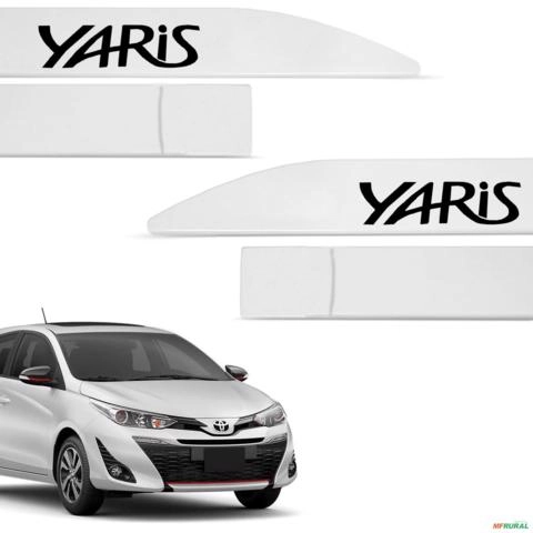 Imagem Jogo de Friso Lateral Yaris 2018 A 2025 Branco Lunar Imagem Jogo de Friso Lateral Yaris 2018 A 2025 Branco Lunar