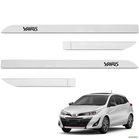 Imagem Jogo de Friso Lateral Yaris 2018 A 2025 Branco Lunar Imagem Jogo de Friso Lateral Yaris 2018 A 2025 Branco Lunar