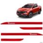 Jogo de Friso Lateral Toro 2016 a 2025 Vermelho Colorado Alto Relevo Imagem Jogo de Friso Lateral Toro 2016 a 2025 Vermelho Colorado Alto Relevo