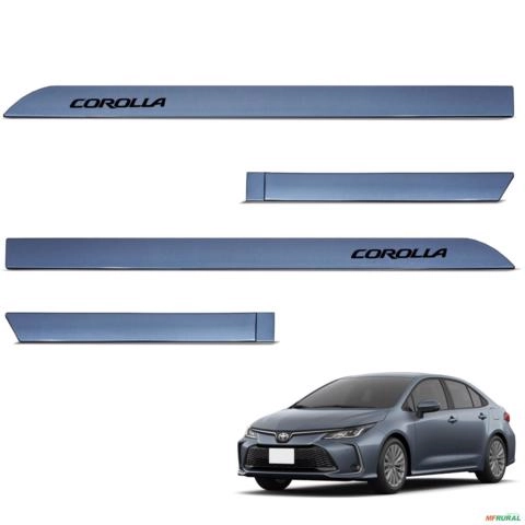 Jogo de Friso Lateral Corolla 2015 A 2025 Cinza Celestial Imagem Jogo de Friso Lateral Corolla 2015 A 2025 Cinza Celestial