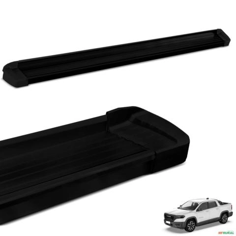 Estribo Lateral Rampage 2023 a 2025 G3 Aluminio Preto Bepo Imagem Estribo Lateral Rampage 2023 a 2025 G3 Aluminio Preto Bepo