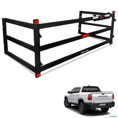 Extensor de Caçamba Rampage 2023 a 2025 Divisor ED Preto Imagem Extensor de Caçamba Rampage 2023 a 2025 Divisor ED Preto