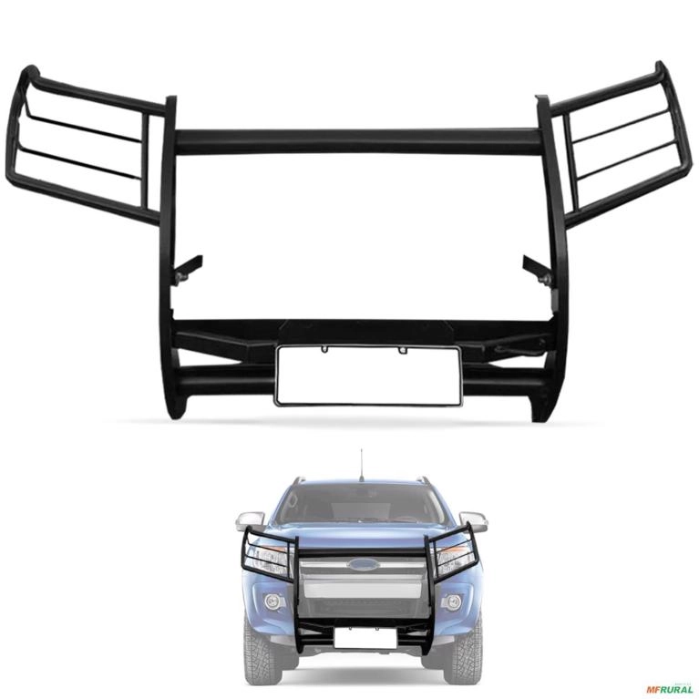 Grade Frontal Ranger 2013 a 2022 Com Base De Guincho Aço Carbono Imagem Grade Frontal Ranger 2013 a 2022 Com Base De Guincho Aço Carbono
