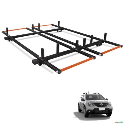 Rack de Teto Para Longarina Suporte Porta Escada Rolete Universal Preto Imagem Rack de Teto Para Longarina Suporte Porta Escada Rolete Universal Preto