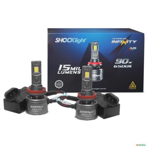 Kit Lâmpadas Ultra LED H16 Infinity 6500k 15000 Lumens 90w Imagem Kit Lâmpadas Ultra LED H16 Infinity 6500k 15000 Lumens 90w