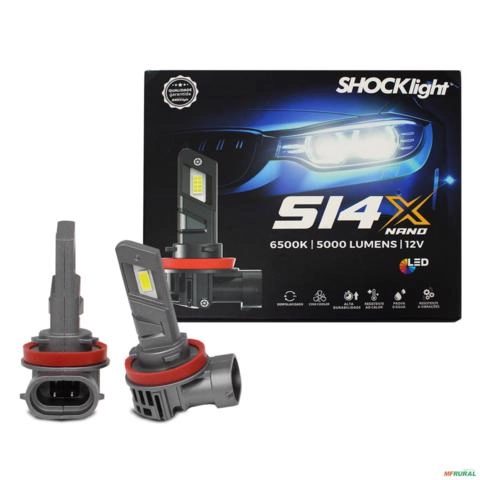 Kit Lâmpadas LED H8 H9 H11 H16-2 S14x 6500k 5000 Lumens 22w Imagem Kit Lâmpadas LED H8 H9 H11 H16-2 S14x 6500k 5000 Lumens 22w