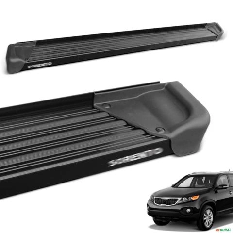 Estribo Lateral Sorento 2011 2012 Alumínio Preto A3 Imagem Estribo Lateral Sorento 2011 2012 Alumínio Preto A3