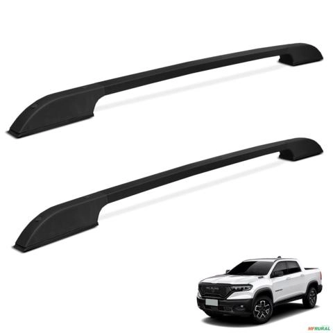 Rack de Teto Longarina Rampage 2023 a 2025 Colado Aluminio Preto Imagem Rack de Teto Longarina Rampage 2023 a 2025 Colado Aluminio Preto