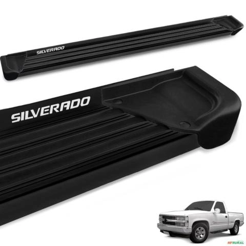 Estribo Lateral Silverado Cs 1997 a 2001 Aluminio Preto A1 Imagem Estribo Lateral Silverado Cs 1997 a 2001 Aluminio Preto A1