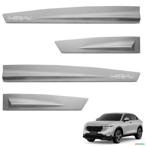 Jogo de Friso Lateral Hrv 2023 a 2025 Prata Platinum Modelo Original Imagem Jogo de Friso Lateral Hrv 2023 a 2025 Prata Platinum Modelo Original