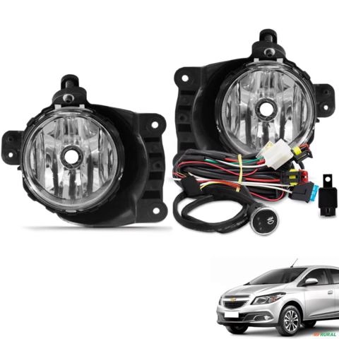 Kit Farol de Milha Onix Prisma Cobalt Spin Sonic Botão Touch Imagem Kit Farol de Milha Onix Prisma Cobalt Spin Sonic Botão Touch