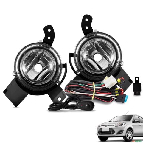 Kit Farol de Milha Fiesta 2007 a 2009 Ka 2008 a 2011 Botão Alternativo Imagem Kit Farol de Milha Fiesta 2007 a 2009 Ka 2008 a 2011 Botão Alternativo