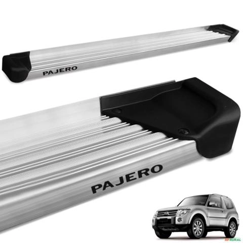 Estribo Lateral Pajero Full 2008 a 2021 3 Portas Alumínio Natural A3 Imagem Estribo Lateral Pajero Full 2008 a 2021 3 Portas Alumínio Natural A3