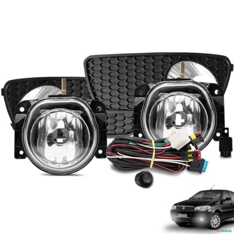 Kit Farol de Milha Palio Fire Celebration 2008 a 2012 Botão Tic Tac e Moldura Imagem Kit Farol de Milha Palio Fire Celebration 2008 a 2012 Botão Tic Tac e Moldura