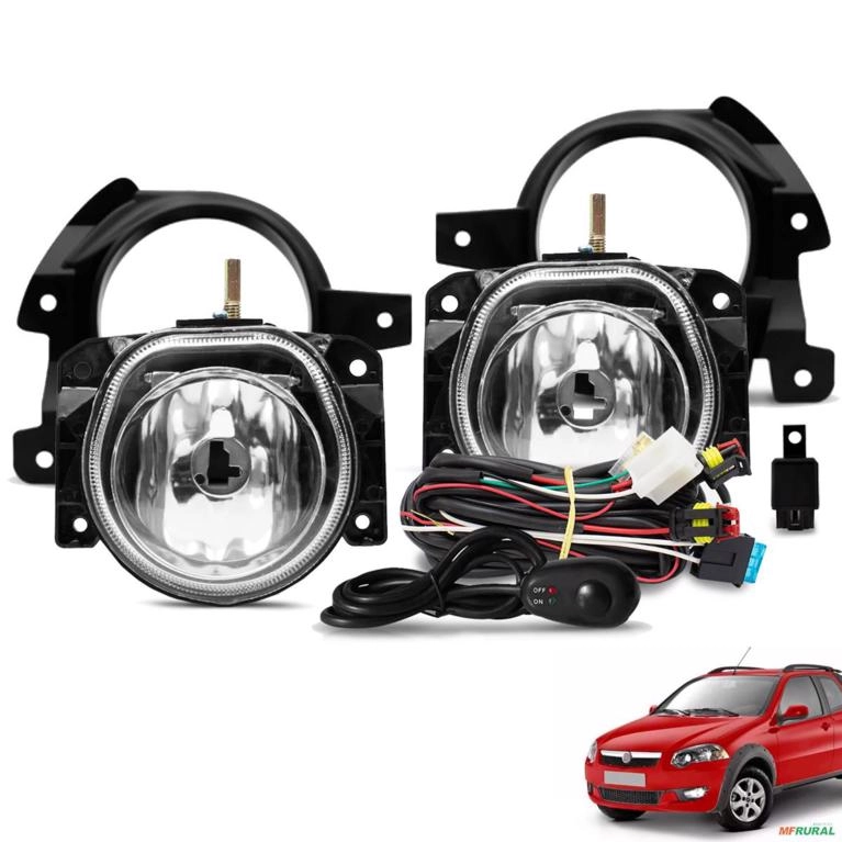 Kit Farol de Milha Palio Strada Trekking 2012 a 2020 Botão Alternativo Imagem Kit Farol de Milha Palio Strada Trekking 2012 a 2020 Botão Alternativo