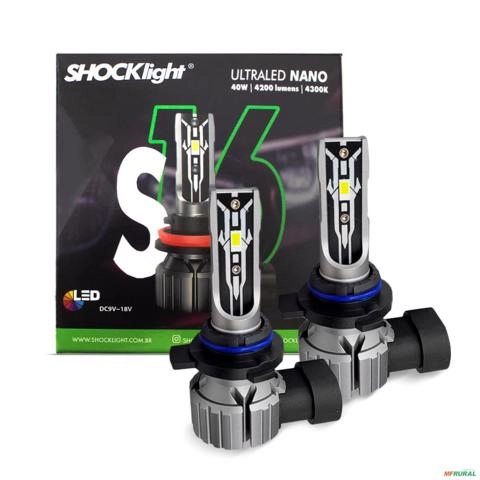 Kit Lâmpadas Ultra LED 9012 HIR2 S16 Nano 4300k 4200 Lumens 40w Imagem Kit Lâmpadas Ultra LED 9012 HIR2 S16 Nano 4300k 4200 Lumens 40w