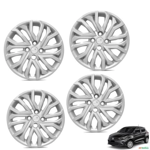 Jogo de Calota Argo Cronos 2022 Aro 15 Cubo Padrão Prata Imagem Jogo de Calota Argo Cronos 2022 Aro 15 Cubo Padrão Prata