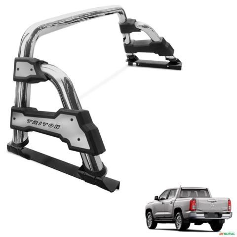 Santo Antônio Triton 2025 2026 Cromado STR Sem Barra Imagem Santo Antônio Triton 2025 2026 Cromado STR Sem Barra