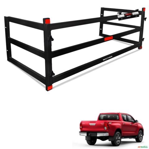 Extensor de Caçamba Hilux SRX 2016 a 2025 Divisor ED Preto Imagem Extensor de Caçamba Hilux SRX 2016 a 2025 Divisor ED Preto