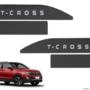 Jogo de Friso Lateral T-Cross 2018 a 2024 Preto Texturizado Imagem Jogo de Friso Lateral T-Cross 2018 a 2024 Preto Texturizado