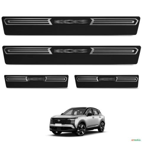 Jogo de Soleira Premium Kicks 2017 a 2026 Escovada 4 Portas Imagem Jogo de Soleira Premium Kicks 2017 a 2026 Escovada 4 Portas