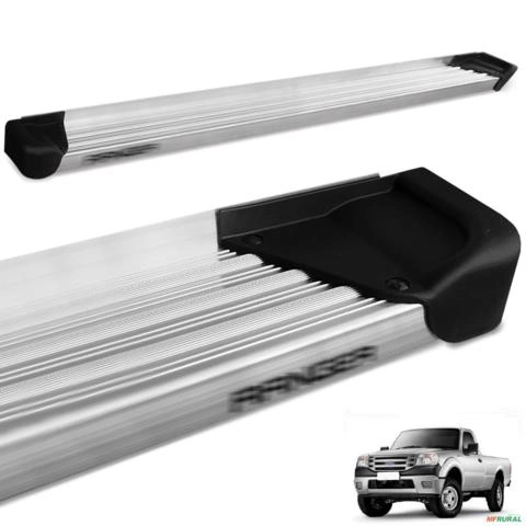Estribo Lateral Ranger CS 1998 a 2012 Aluminio Natural A3 Imagem Estribo Lateral Ranger CS 1998 a 2012 Aluminio Natural A3