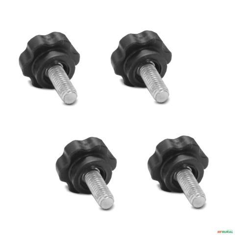Kit com 4 Manípulo Macho M6 Preto para Extensor de Caçamba Toro Imagem Kit com 4 Manípulo Macho M6 Preto para Extensor de Caçamba Toro