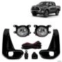 Kit Farol de Milha Led Auxiliar Hilux 2021 a 2026 Botão Modelo Original Imagem Kit Farol de Milha Led Auxiliar Hilux 2021 a 2026 Botão Modelo Original