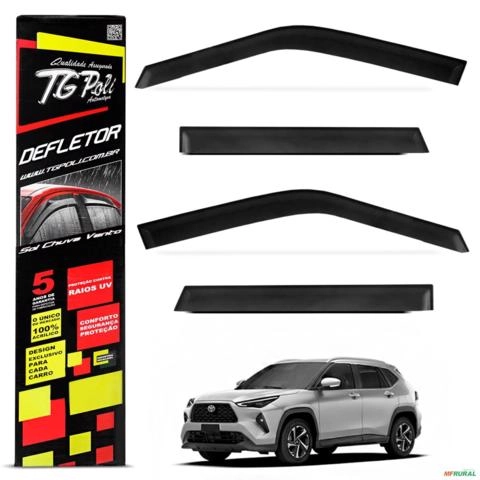 Calha de Chuva Yaris Cross 2025 a 2027 Acrílico Fumê Imagem Calha de Chuva Yaris Cross 2025 a 2027 Acrílico Fumê
