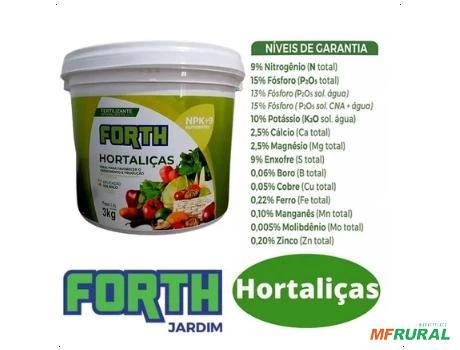 Adubo Fertilizante Forth Hortaliças 3kg Crescimento Produção