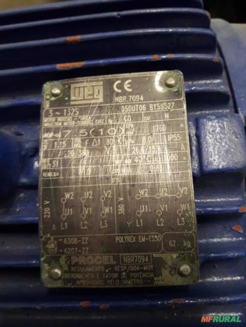 Imagem motobomba trifásica, 10HP Imagem motobomba trifásica, 10HP