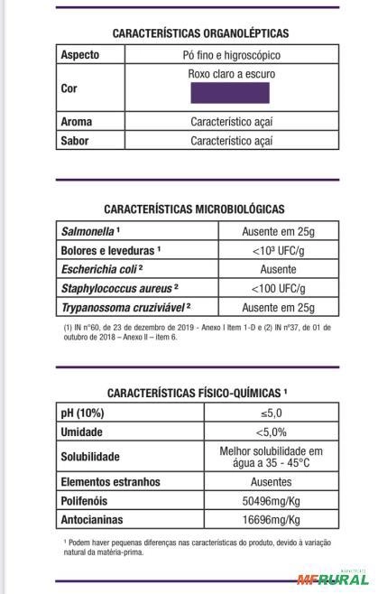 Imagem Açai pó Imagem Açai pó