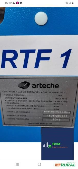 Contator a vácuo extraivel Arteche 7,2kv 400a smart VC-D RTF1