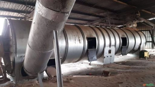 Sistema Completo de Secagem de Serragem com Filtros e Tubulações Industriais Imagem Sistema Completo de Secagem de Serragem com Filtros e Tubulações Industriais