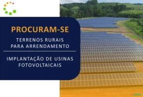 Buscamos áreas para Usinas Solares