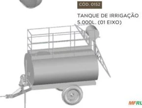 Tanque de Irrigação 5000L 1 Eixo