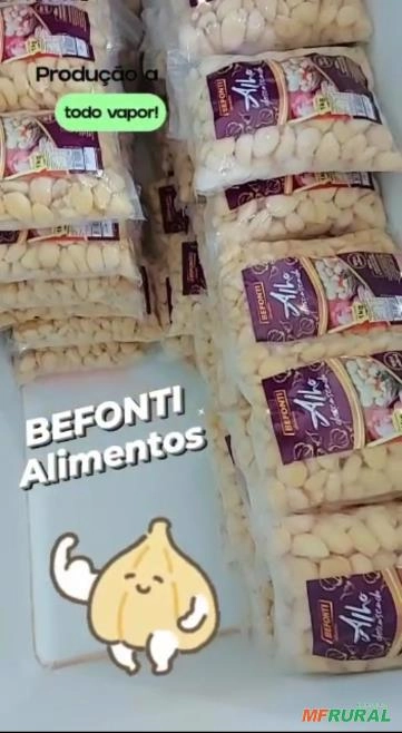 Alho descascado e triturado Imagem Alho descascado e triturado