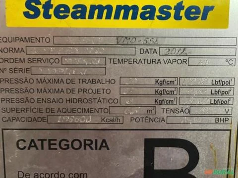 Imagem Caldeira a gás e óleo Steam master Vmo-s Imagem Caldeira a gás e óleo Steam master Vmo-s