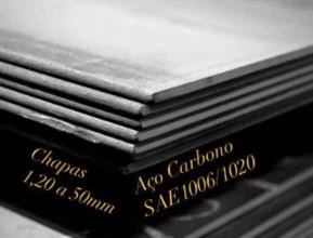 Chapas de aço carbono  - 1,20mm a 22mm