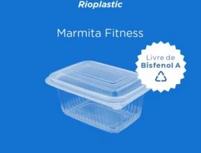 Pote Retangular (Marmita Fitness)  - 500 ml - 24 Und - Rioplastic