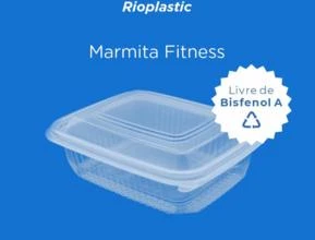 Pote Retangular (Marmita Fitness)  - 750 ml - 24 Und - Rioplastic