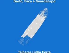 Kit Refeição - Garfo, Faca e Guardanapo - 250 Und