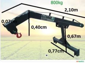 Guincho Hidráulico Traseiro para Trator. Capacidade 800 kg.