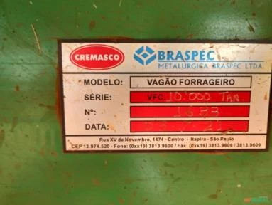 Vagão Cremasco 10 m³